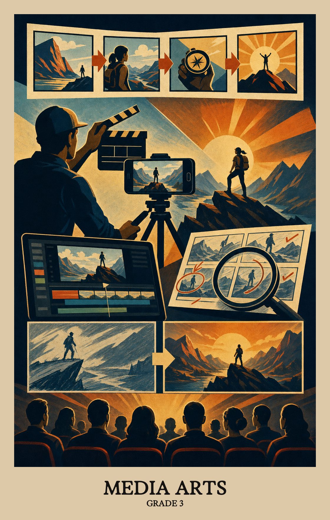 Illustration of what students learn in Grade 3 Arts: Media Arts